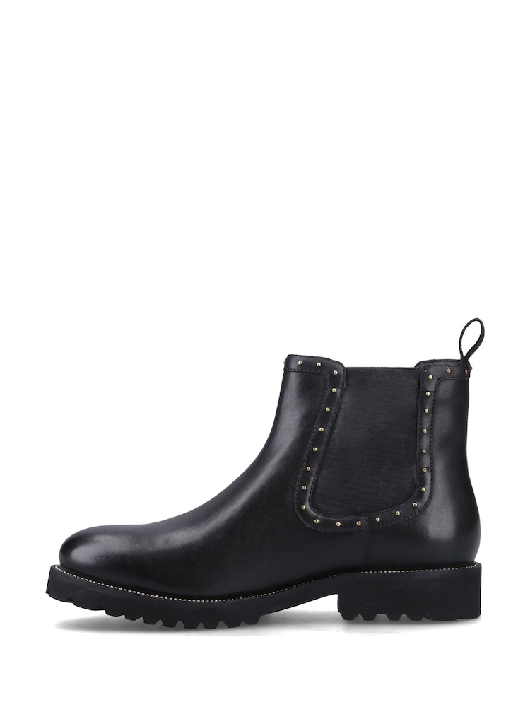 Hush Puppies Black Stud Boots - Image 2 of 4 Hush Puppies Black Stud Boots - Image 2 of 4
