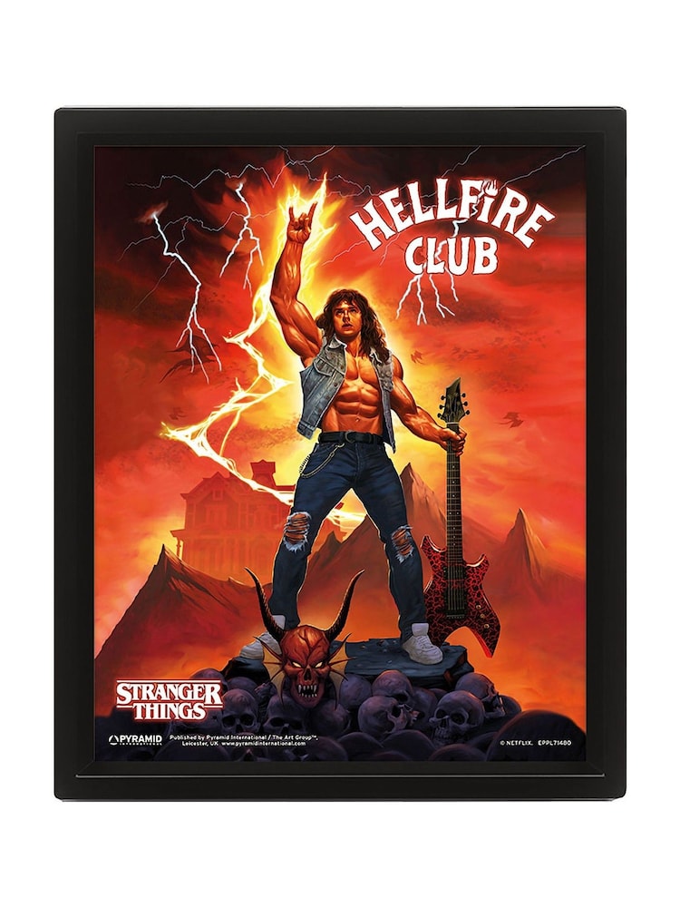 Pyramid International Red Stranger Things 4 (Hellfire Tribute) Framed 3D - Image 1 of 1 Pyramid International Red Stranger Things 4 (Hellfire Tribute) Framed 3D - Image 1 of 1