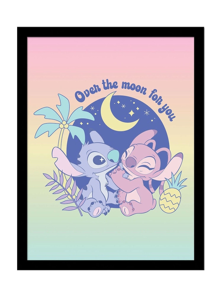 Pyramid International Pink Stitch Stitch Over The Moon Collector Print Framed - Image 1 of 2 Pyramid International Pink Stitch Stitch Over The Moon Collector Print Framed - Image 1 of 2