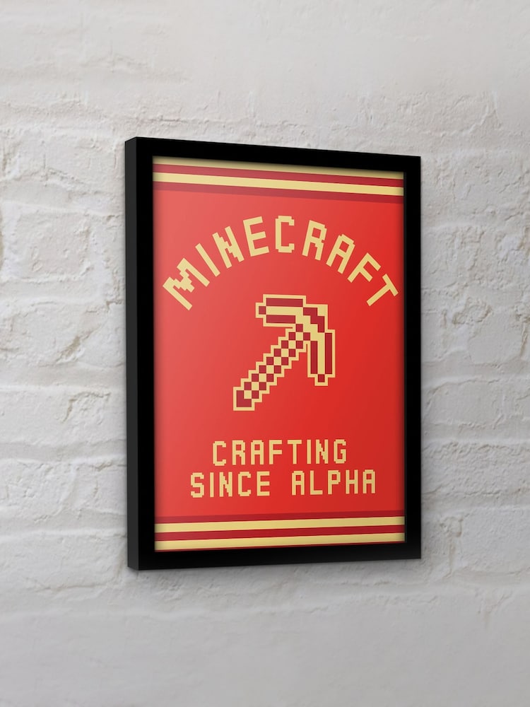 Pyramid International Red Minecraft Crafting Since Alpha Collector Print Framed - Image 2 of 2 Pyramid International Red Minecraft Crafting Since Alpha Collector Print Framed - Image 2 of 2