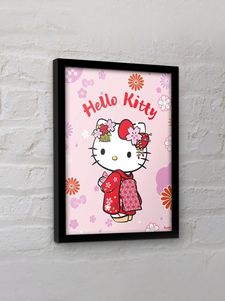 Pyramid International Pink Hello Kitty (Kimono) Collector Print Framed - Image 2 of 2 Pyramid International Pink Hello Kitty (Kimono) Collector Print Framed - Image 2 of 2