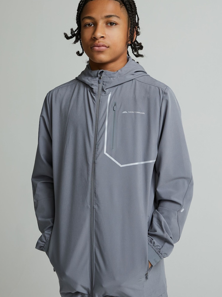 Monterrain Grey Junior Ramble 3.0 Woven Running Jacket - Image 1 of 5