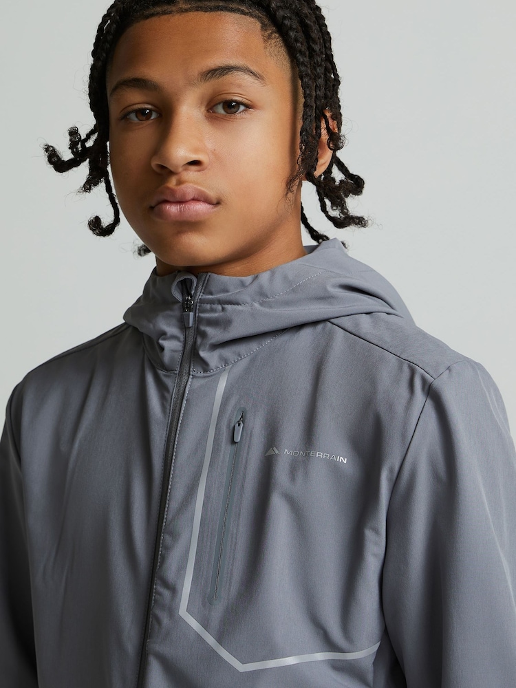 Monterrain Grey Junior Ramble 3.0 Woven Running Jacket - Image 2 of 5