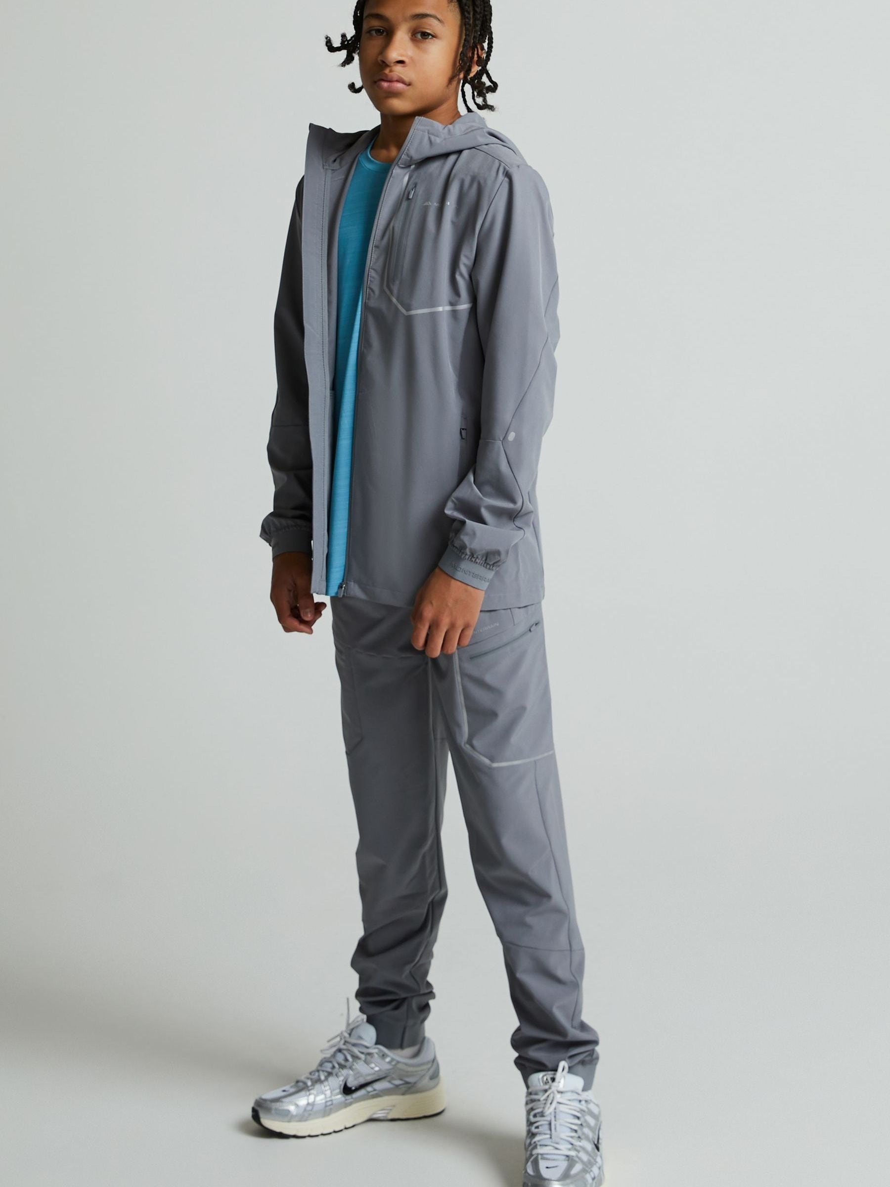 Buy Monterrain Grey Junior Ramble 3.0 Woven Running Jacket from