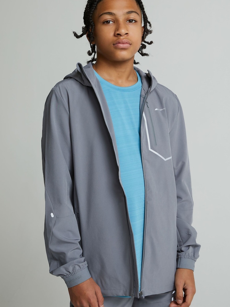 Monterrain Grey Junior Ramble 3.0 Woven Running Jacket - Image 5 of 5