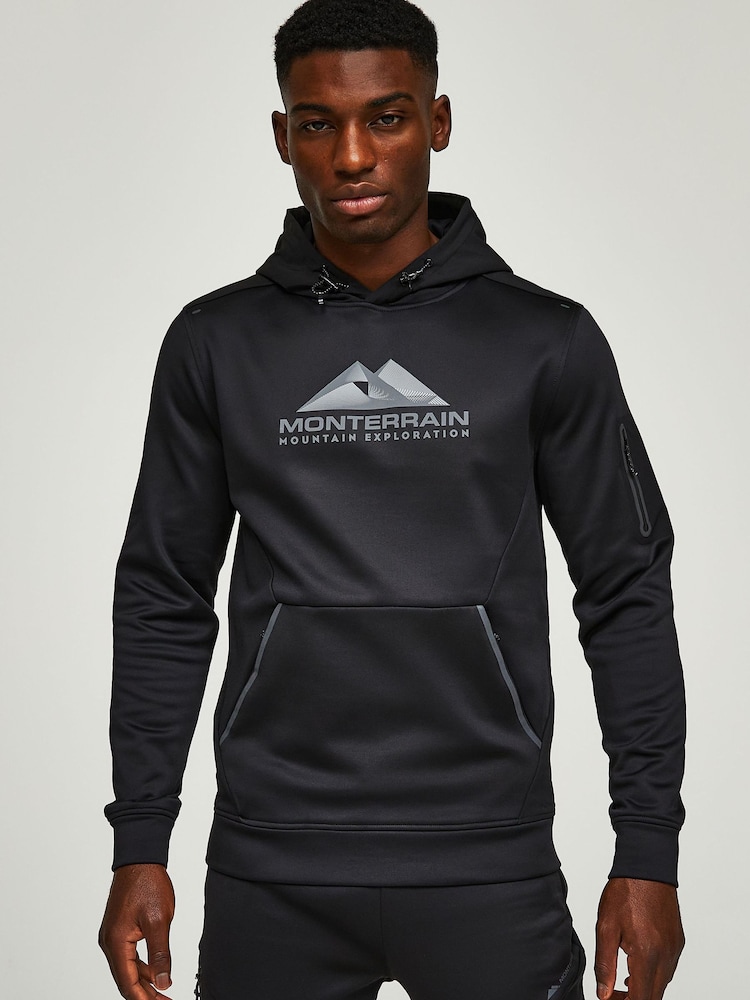 Monterrain Black Speed 2.0 Polyfleece Over the Head Hoodie - Image 1 of 5
