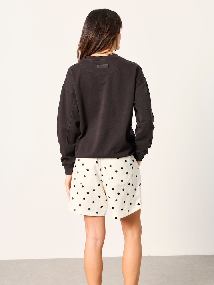 FatFace Sienna Black Seam Detail Crew Sweat - Image 2 of 5