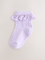 Pink/Green Lace Baby Socks 7 Pack (0mths-2yrs) - Image 2 of 11