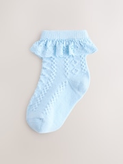 Pink/Green Lace Baby Socks 7 Pack (0mths-2yrs) - Image 8 of 11