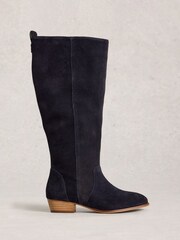 White Stuff Blue Willow Suede Knee High Boots - Image 1 of 4