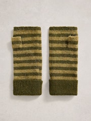 White Stuff Green Emma Fingerless Gloves - Image 1 of 3