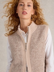 White Stuff Natural Boucle Gilet - Image 4 of 6