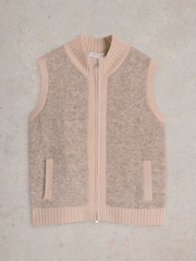 White Stuff Natural Boucle Gilet - Image 5 of 6