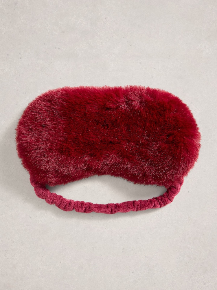 White Stuff Red Faux Fur & Velvet Eye Mask - Image 1 of 3 White Stuff Red Faux Fur & Velvet Eye Mask - Image 1 of 3