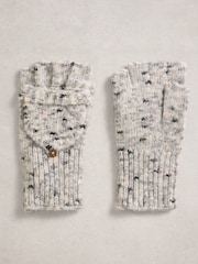White Stuff Grey Spacedye Flip Mitt Gloves - Image 2 of 3