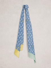 White Stuff Blue Sally Skinny Printed Scarf - Image 2 of 3