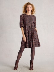 White Stuff Blue Maeva Jersey Dress - Image 1 of 6