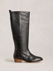 White Stuff Black Willow Leather Knee High Boots - Image 1 of 4