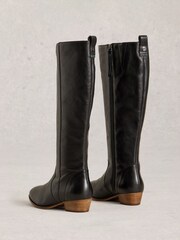 White Stuff Black Willow Leather Knee High Boots - Image 3 of 4