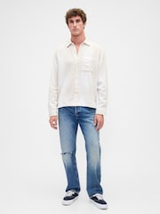Gap White Relaxed Flannel Shirt - Image 3 of 4