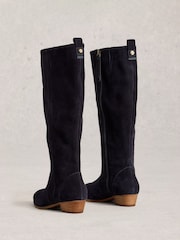 Yours Curve Kniehohe Stiefel aus Veloursleder in weiter Passform - Bild 3 von 4