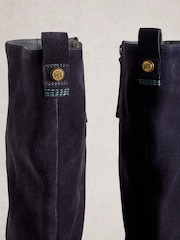 Yours Curve Kniehohe Stiefel aus Veloursleder in weiter Passform - Bild 4 von 4
