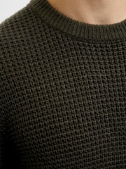 JACK & JONES Green Knit Crew Neck Jumper - Image 3 of 5