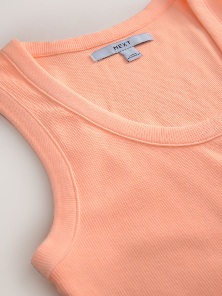 Orange - Spritz Beaded Ribbed Vest Top - Bild 7 von 7