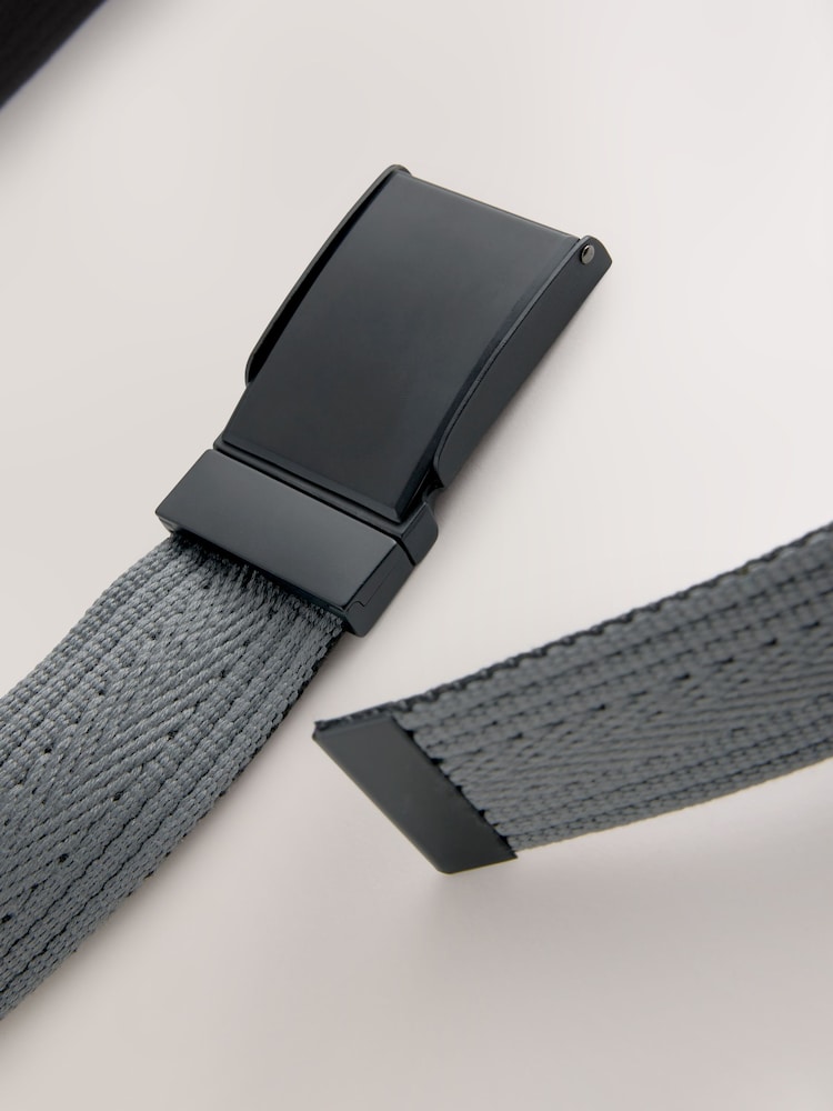 Black/Grey Reversible Canvas Belt - Image 8 of 8