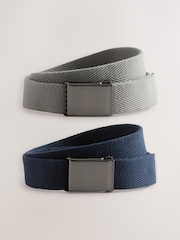 Black/Seafoam Green Canvas Golf Belts 2 Pack - Image 1 of 7