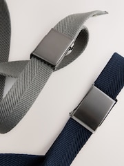 Black/Seafoam Green Canvas Golf Belts 2 Pack - Image 6 of 7