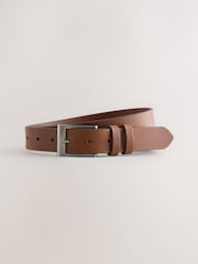 Dark Tan Brown Leather Belt - Image 1 of 3