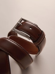 Chocolate Brown Signature Formal Belt Made In Italy - Image 2 of 3