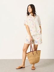 FatFace Kara Ivory Sea Postcard Petite Shirt - Image 5 of 6