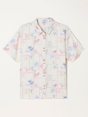 FatFace Kara Ivory Sea Postcard Petite Shirt - Image 6 of 6