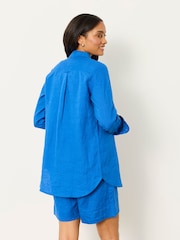 FatFace Olivia Cobalt Blue Petite Linen Shirt - Image 2 of 6