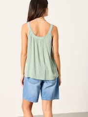 FatFace Layla Dusky Green Coral Texture Petite Cami - Image 2 of 6