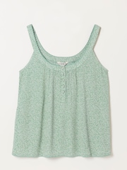FatFace Layla Dusky Green Coral Texture Petite Cami - Image 6 of 6