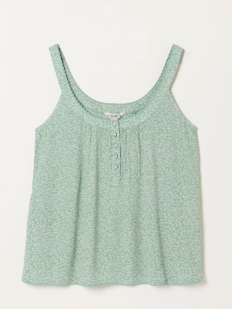 FatFace Layla Dusky Green Coral Texture Petite Cami - Image 6 of 6 FatFace Layla Dusky Green Coral Texture Petite Cami - Image 6 of 6