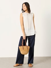 FatFace White Petite Vita Tunic - Image 1 of 6