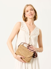 FatFace Raffia Crossbody Bag - Image 1 of 3