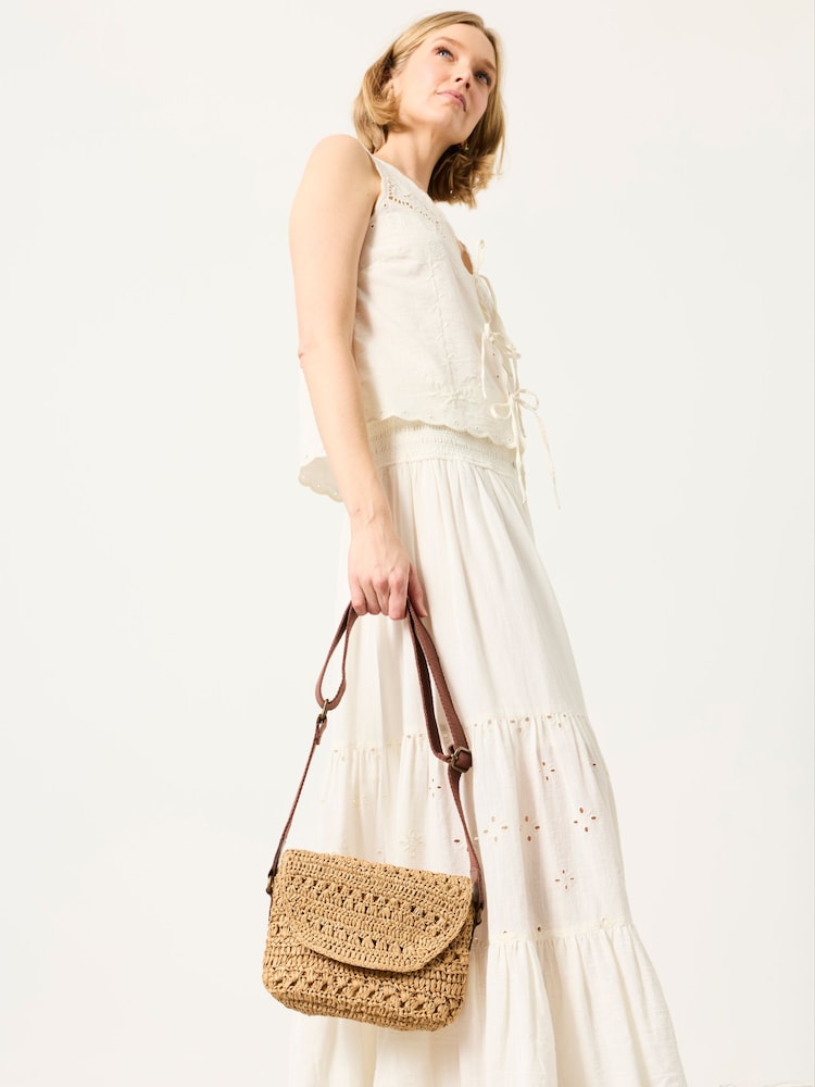 FatFace Raffia Crossbody Bag - Image 2 of 3
