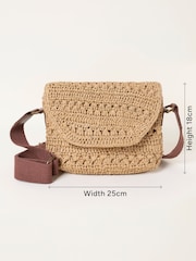 FatFace Natural Raffia Crossbody Bag - Image 5 of 5