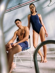 Nike Navy Hydrastrong Solid Fastback Swimsuit - Image 4 of 5