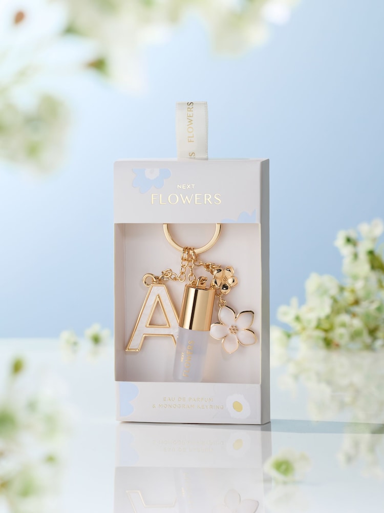 Blue Flowers Perfume and Monogram Keyring Gift Set - Image 1 of 13