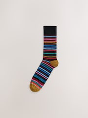 Black Striped Pattern Socks 8 Pack - Image 5 of 11