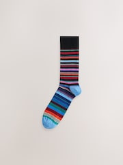 Black Striped Pattern Socks 8 Pack - Image 6 of 11