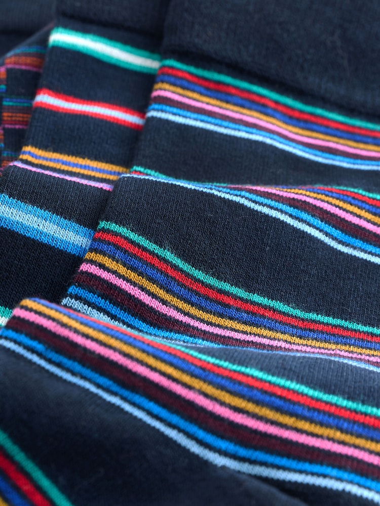 Navy Neon Spot Stripe Modal Signature Socks 4 Pack - Image 7 of 7 Navy Neon Spot Stripe Modal Signature Socks 4 Pack - Image 7 of 7