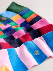 Verde/Albastru/Portocaliu cu dungi - Pachet de șosete cu model 8 - Imaginea 12 din 12