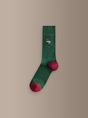 Green/Red/Grey Pattern Socks 5 Pack - Image 4 of 6